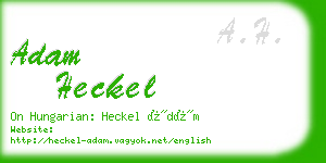 adam heckel business card